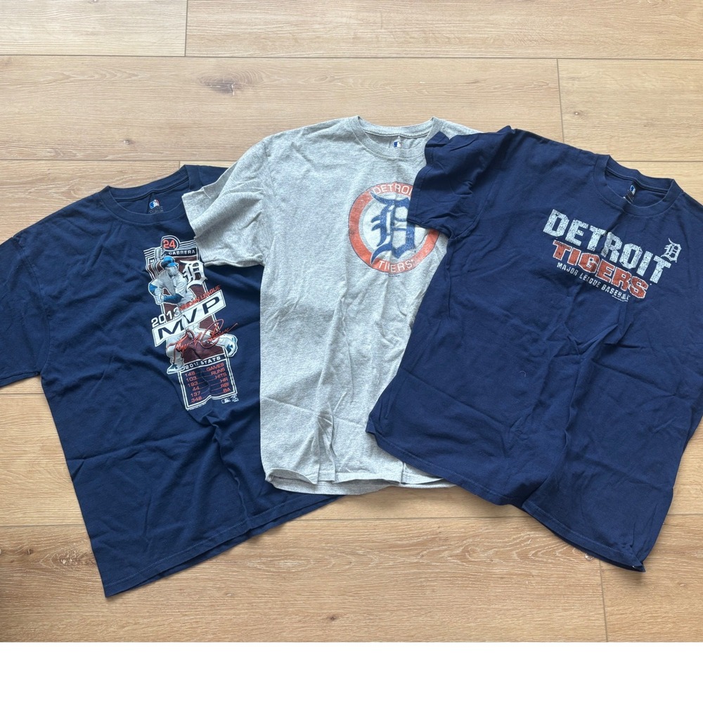 Lot of 3 Detroit Tigers graphic MLB T-Shirts Mens size XL Miguel Cabrera 2013